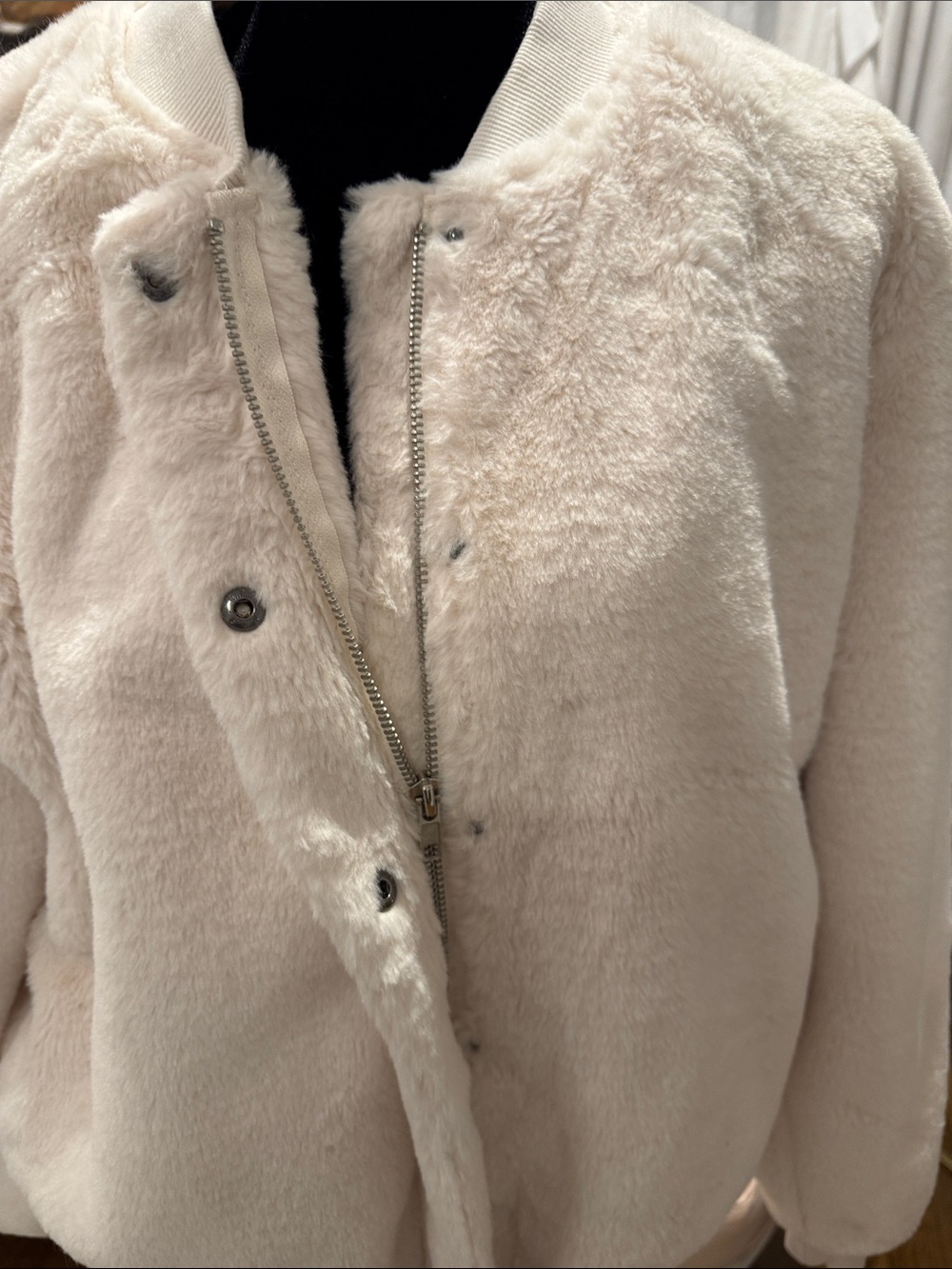 Sanctuary Plush Teddy Jacket in Cream - Picture 4 of 9